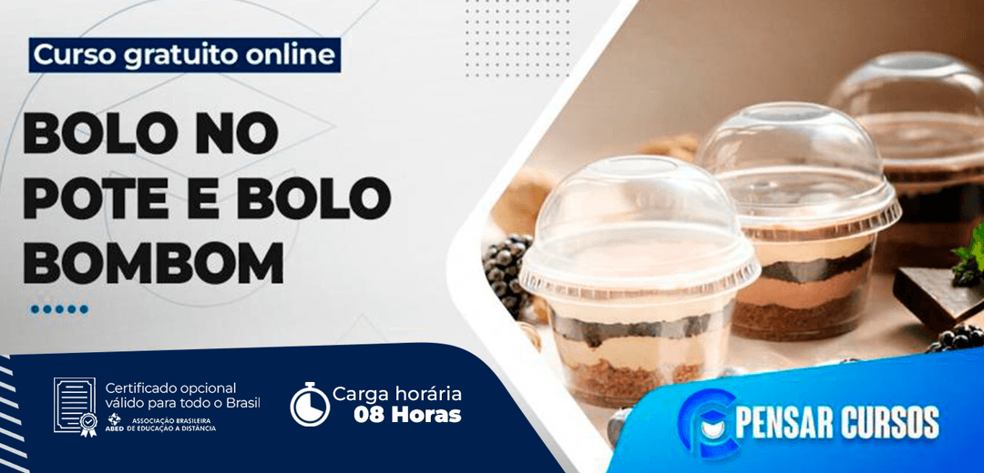 Minicurso Bolo no Pote e Bolo Bombom