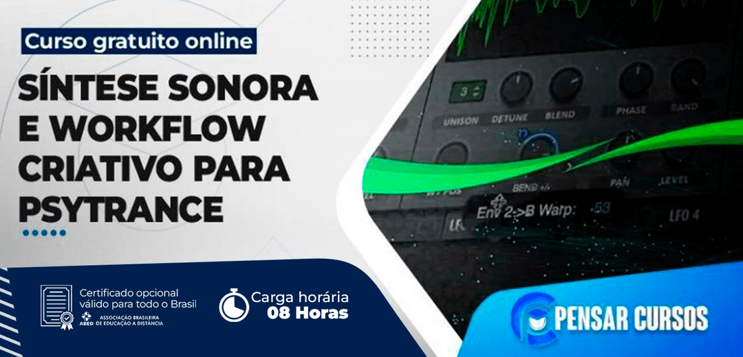 Minicurso Síntese sonora e workflow criativo para Psytrance