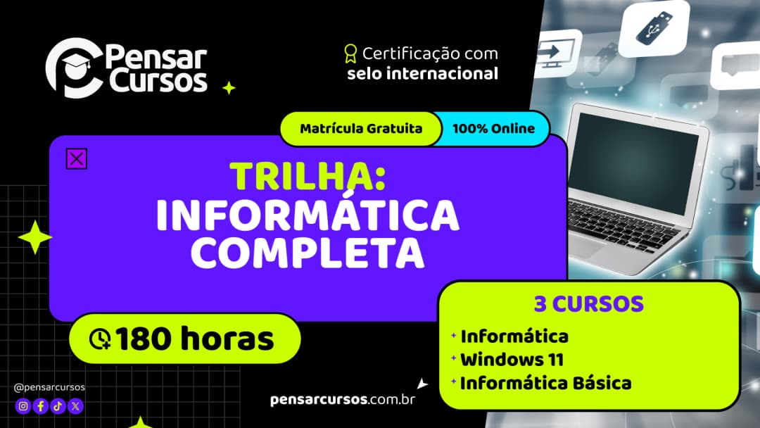 Trilha Informática Completa - Informática + Windows 11 + Informática Básica