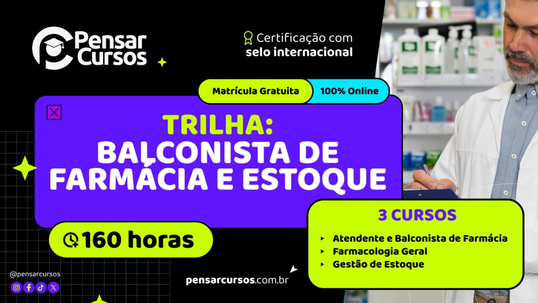 Trilha Balconista de Farmácia e Estoque