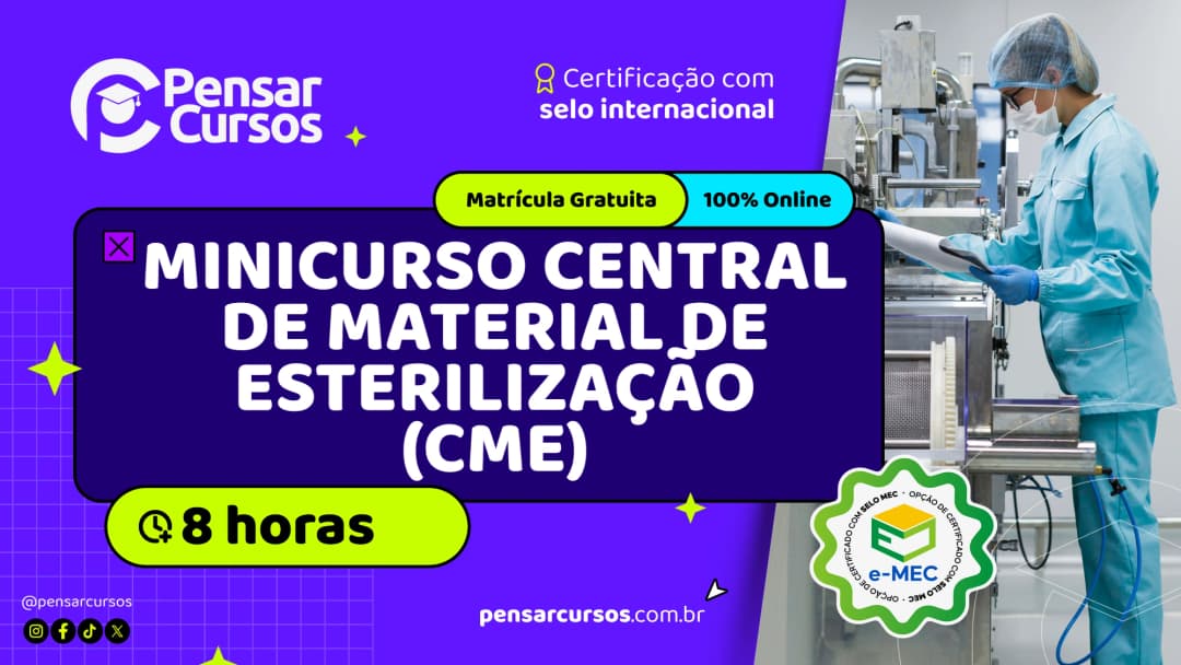 Minicurso Central de Material de Esterilização (CME)