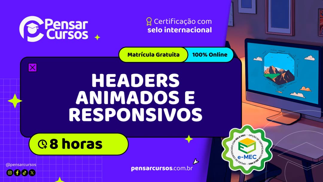 Minicurso Headers Animados e Responsivos
