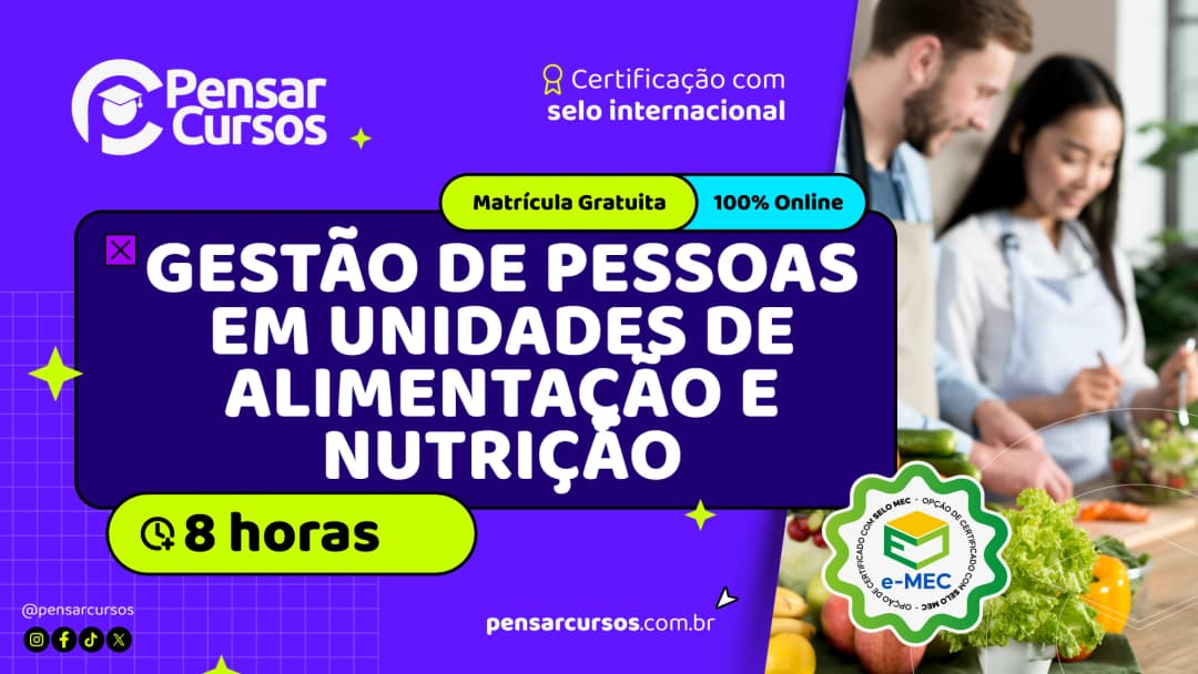 Minicurso Gestão de Pessoas em Unidades de Alimentação e Nutrição