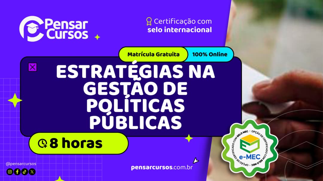 Minicurso Estratégias na Gestão de Políticas Públicas