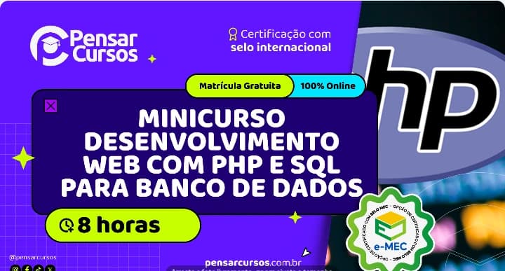 Minicurso Desenvolvimento Web com PHP e SQL para Banco de Dados