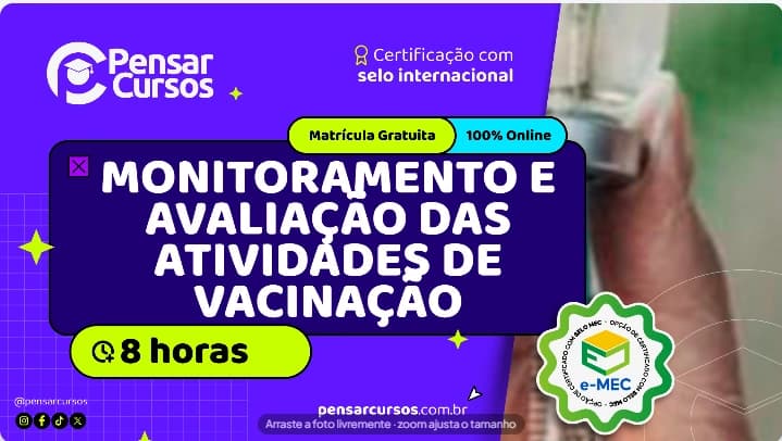 Minicurso Monitoramento e Avaliação das Atividades de Vacinação