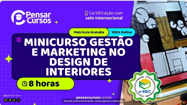 Minicurso Gestão e Marketing no Design de Interiores
