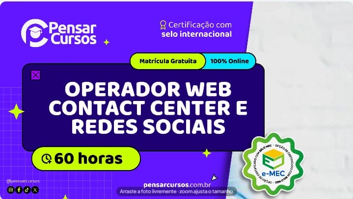 Operador Web Contact Center e Redes Sociais