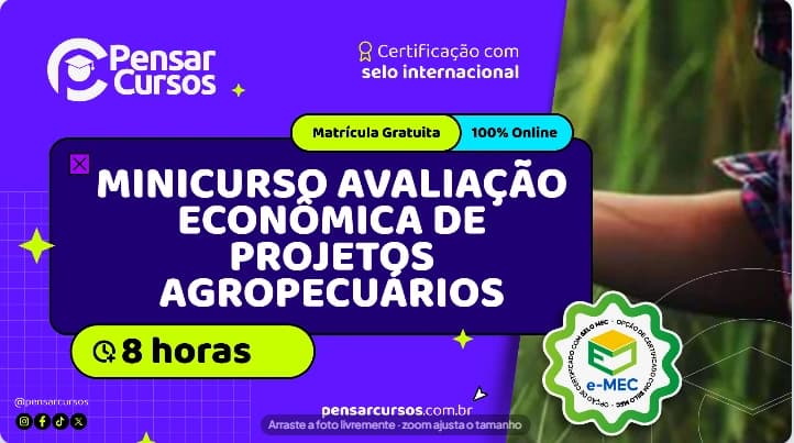 Minicurso Avaliação Econômica de Projetos Agropecuários
