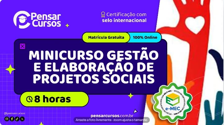 Minicurso Gestão e Elaboração de Projetos Sociais