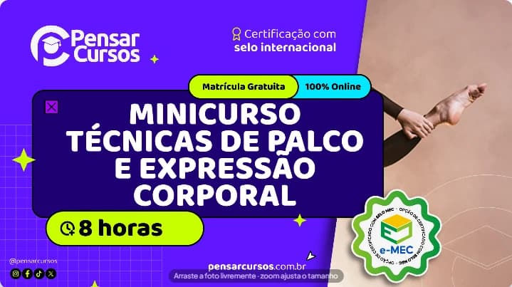 Minicurso Técnicas de Palco e Expressão Corporal