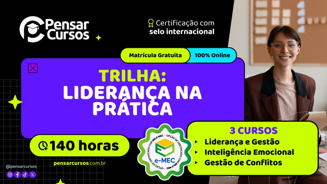 Trilha Liderança na Prática - Liderança e Gestão + Inteligência Emocional + Gestão de Conflitos