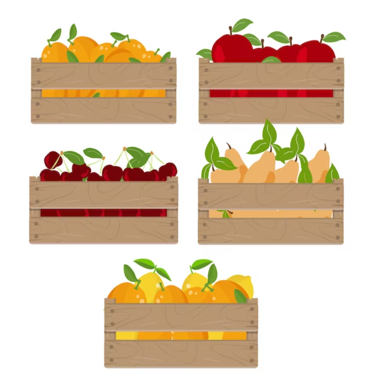 organizar as frutas