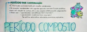 Definição de período composto por coordenação. Imagem: Reprodução