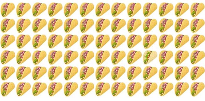 Quebra cabeça: Encontre o taco diferente em menos de 20 segundos