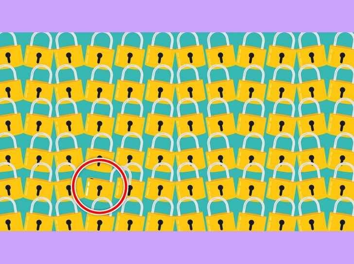 Enigma com ilusão de ótica: encontre o cadeado aberto em 10 segundos