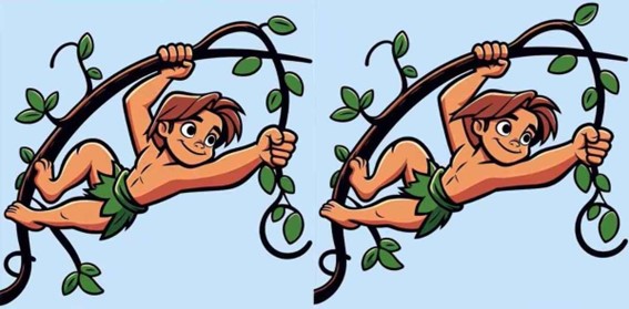 Jogo dos 3 erros: Encontre as diferenças entre as imagens do Tarzan em menos de 20 segundos