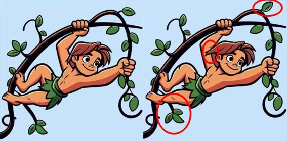 Jogo dos 3 erros: Encontre as diferenças entre as imagens do Tarzan em menos de 20 segundos
