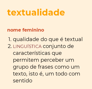 Definição de Textualidade.