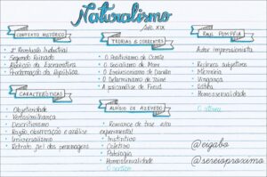 Mapa mental sobre Naturalismo. Imagem: StudyMaps