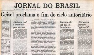 O discurso jornalístico é um dos tipos de discurso presentes em jonais. Imagem: Memorial da Democracia/ Reprodução