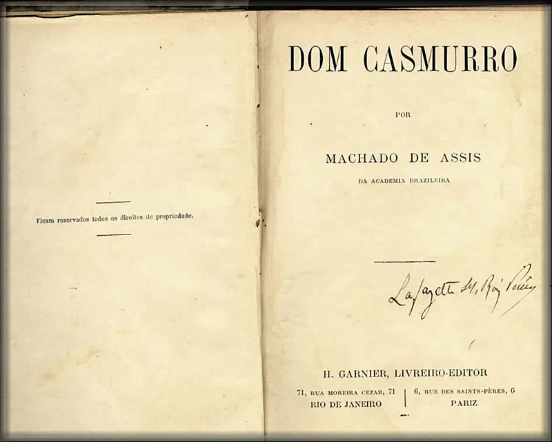 Contracapa de "Dom Casmurro", livro clássico da literatura brasileira. Imagem: Brasil de Fato RJ