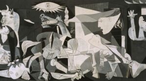 Guernica, obra de Pablo Picasso, precursor do movimento cubista, uma das Vanguardas Europeias. Imagem: Reprodução