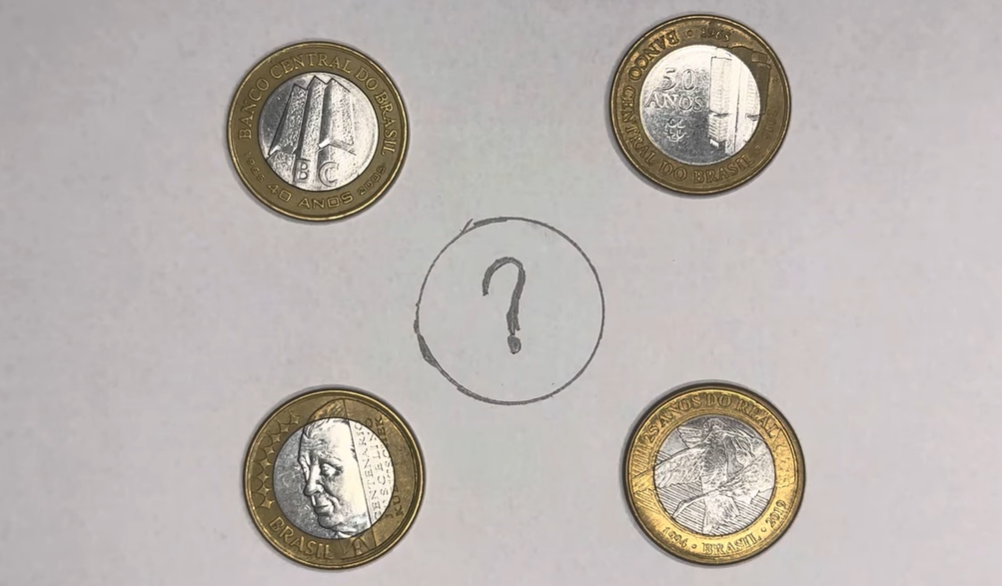 Estas quatro moedas comemorativas de 1 real valem mais de R$ 2.000