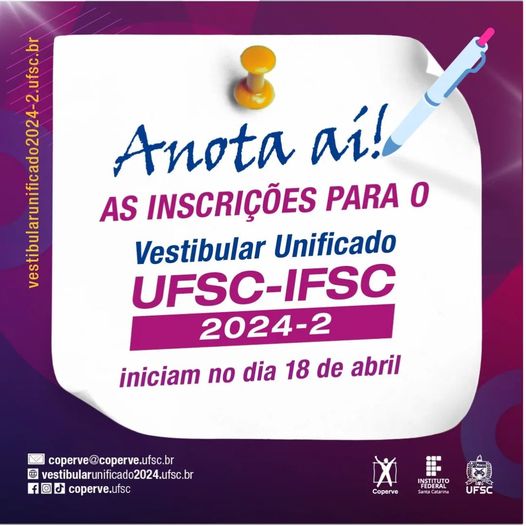 Inscrições Vestibular UFSC