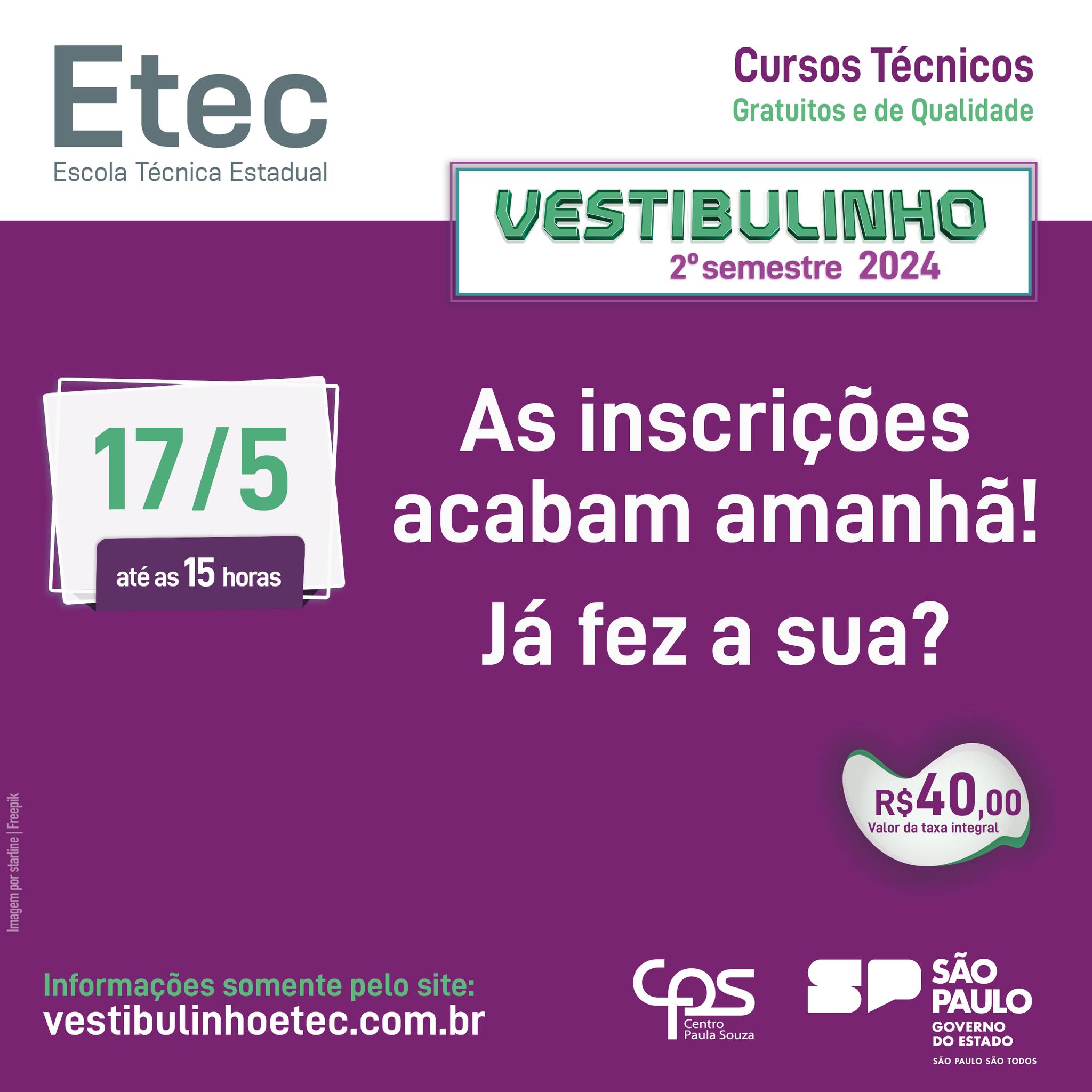 Vestibulinho Etecs 2024/2