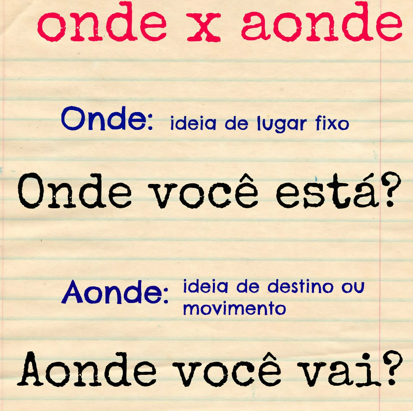 "Aonde" e "Onde": vamos aprender usar corretamente?