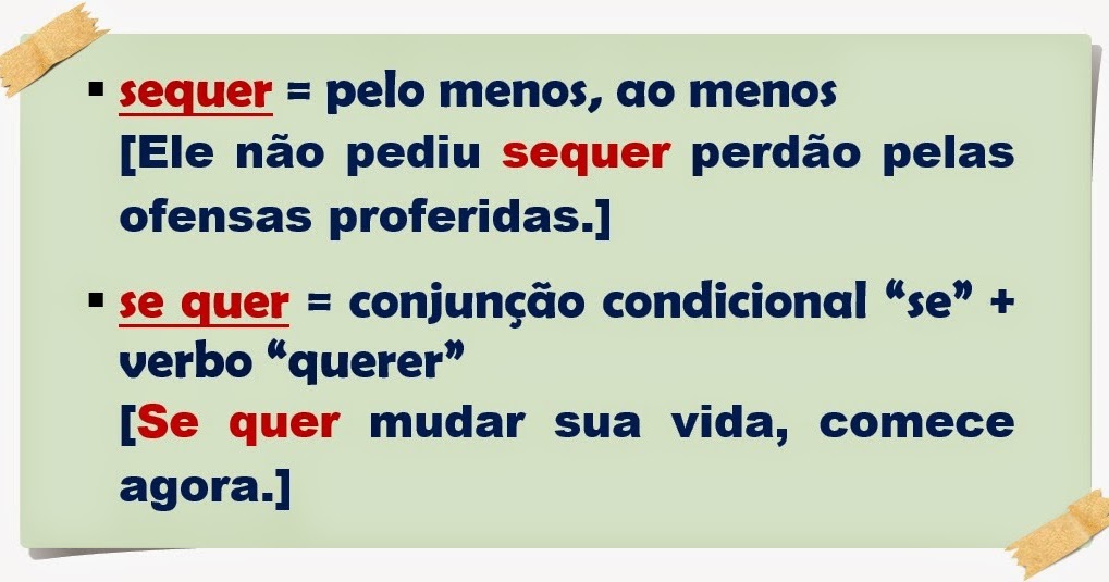 "Se quer" ou "sequer"? Quando e onde usar?