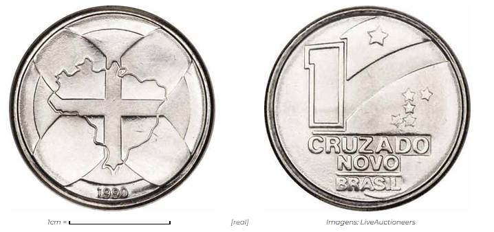 Moeda Cruz de Cristo Imagem: Moeda do Brasil