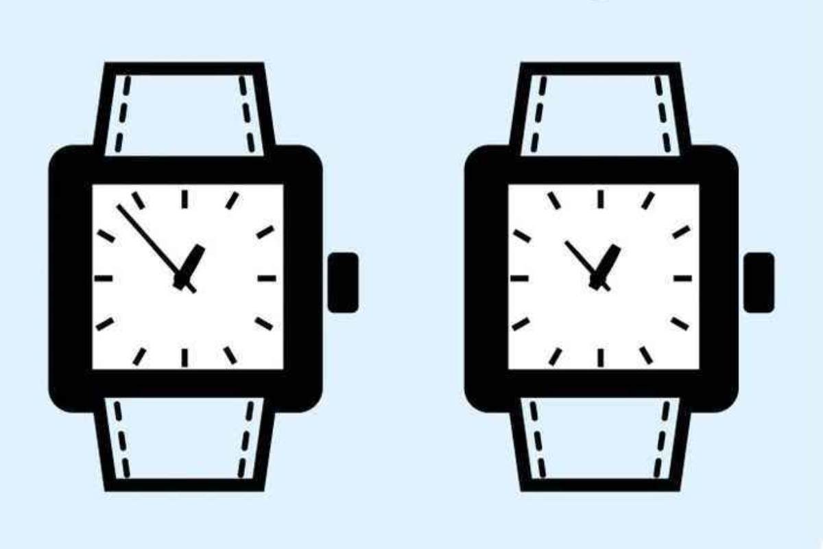 Entre as duas imagens, há um relógio que é de brinquedo, consegue reconhecê-lo?