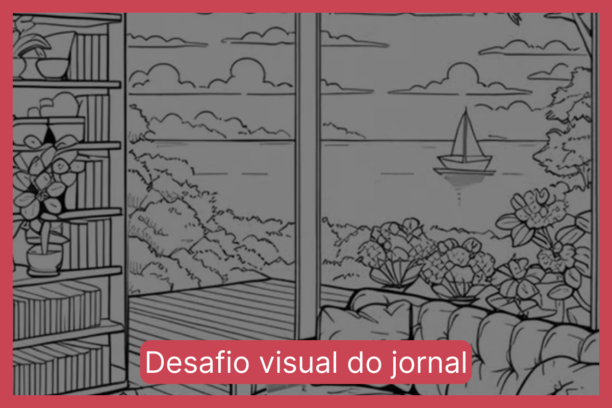 Desafio visual do jornal: encontre o jornal na sala em menos de 10 segundos