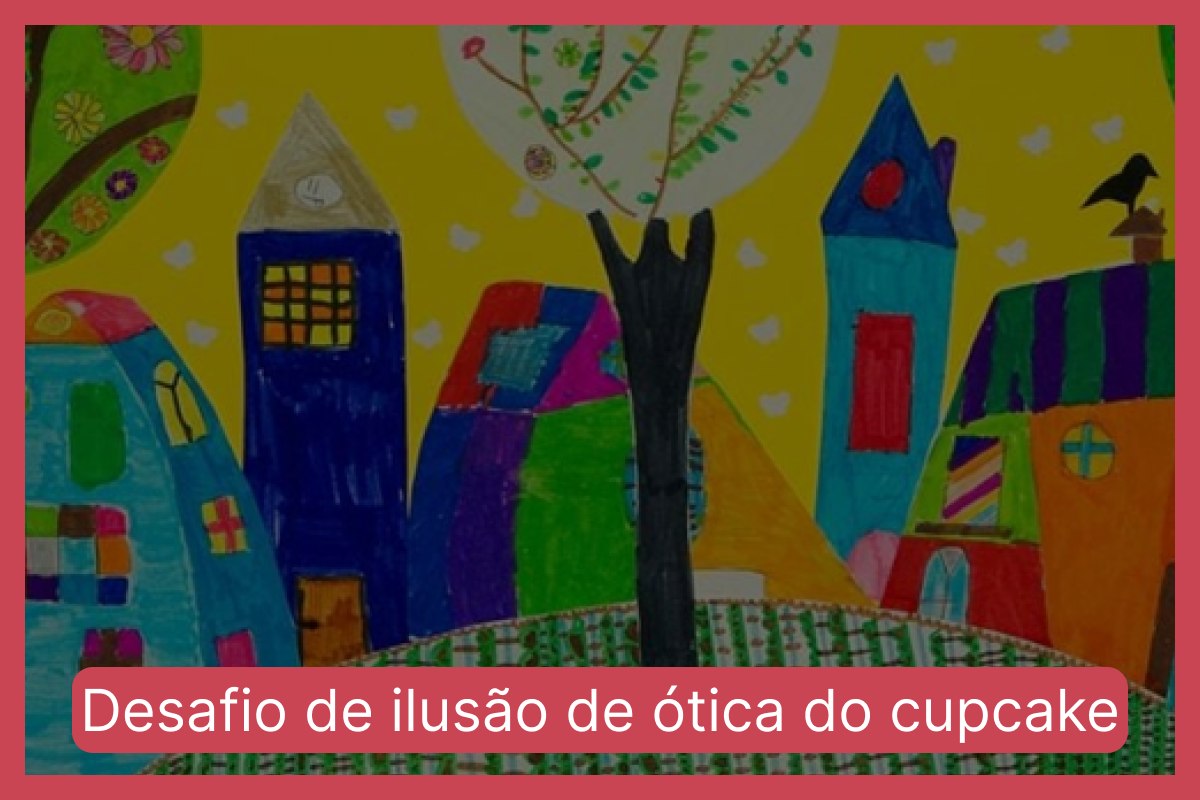 Desafio de ilusão de ótica do cupcake