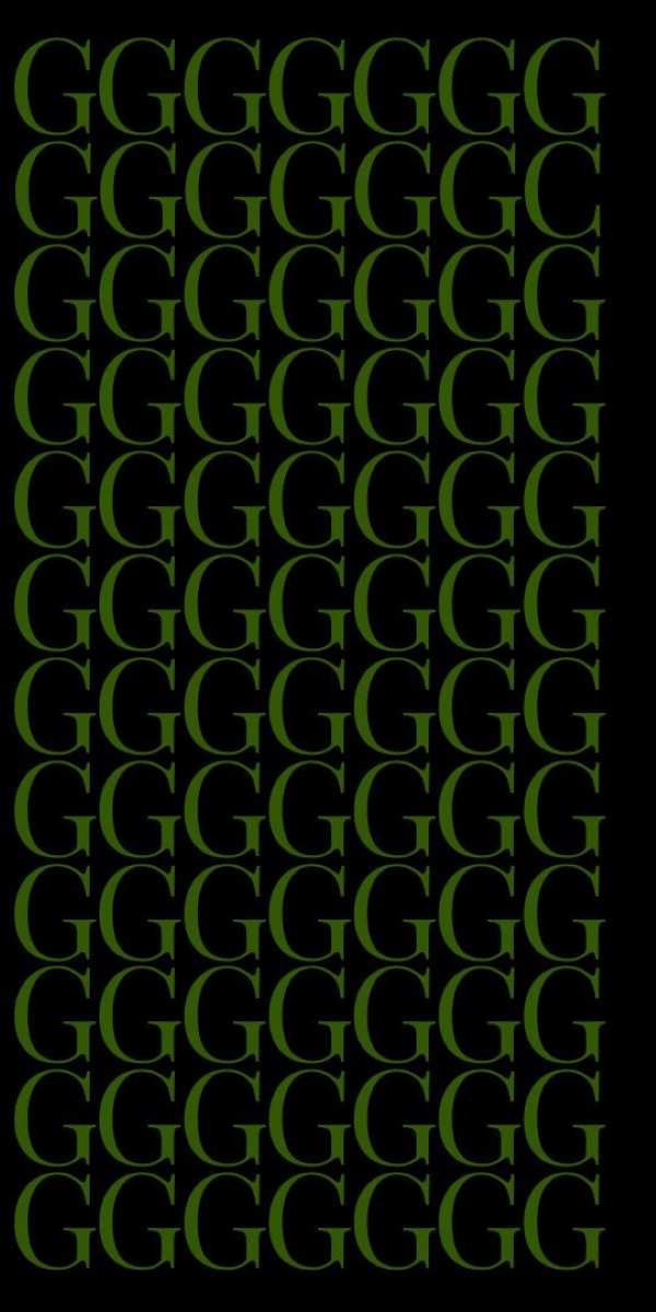 Encontre a letra C entre os G's neste desafio visual.
