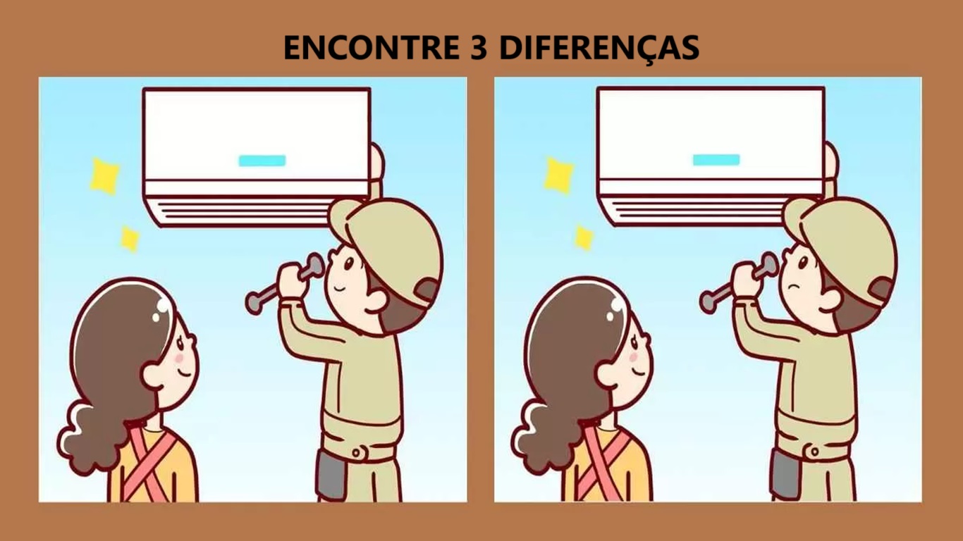 Desafio Visual: encontre as 3 diferenças entre as imagens dos técnicos em 20 segundos