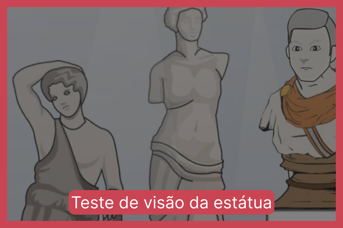 Teste de visão da estátua; encontre a estátua falsa em menos de 5 segundos