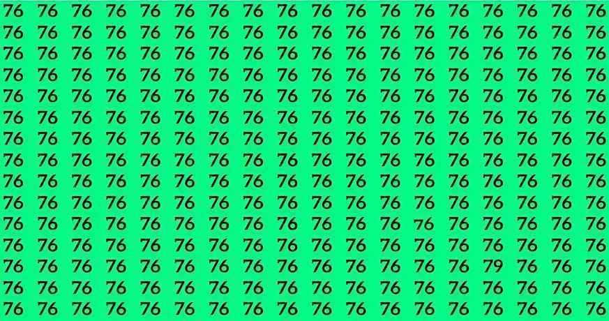 Teste de QI: será que você consegue encontrar o número 79 em 5 segundos?