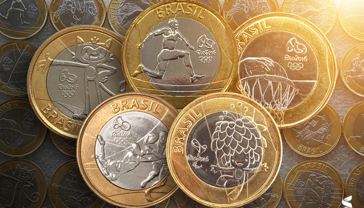 Moedas de 1 real olímpicas