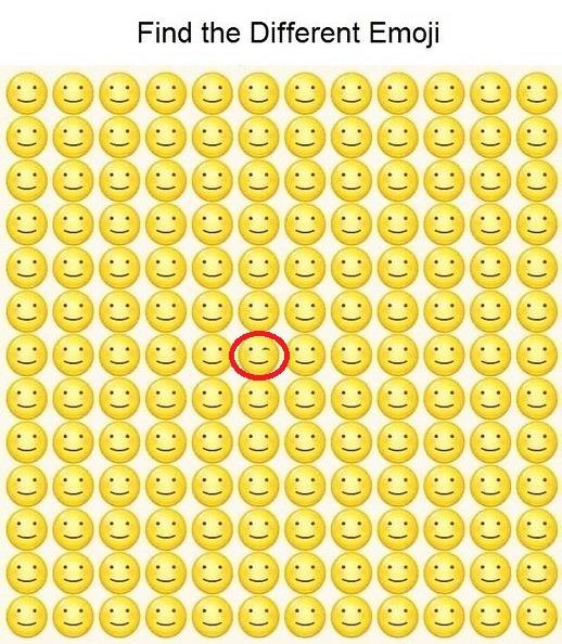 Resposta do desafio visual do emoji diferente. Fonte: Jagran Josh.