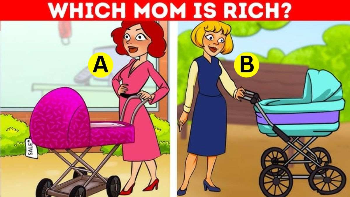 Teste de QI - quem é a mãe rica? Fonte: Jagran Josh.