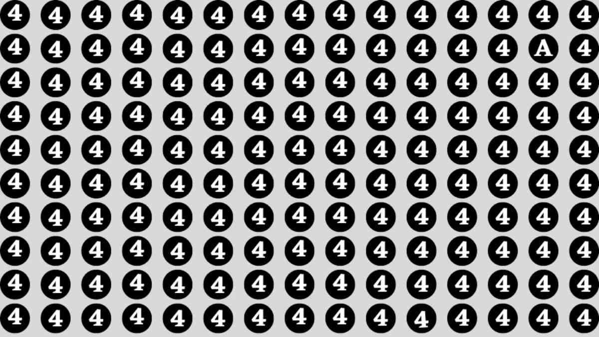 Desafio visual - encontre a letra A na imagem. Fonte: Jagran Josh.