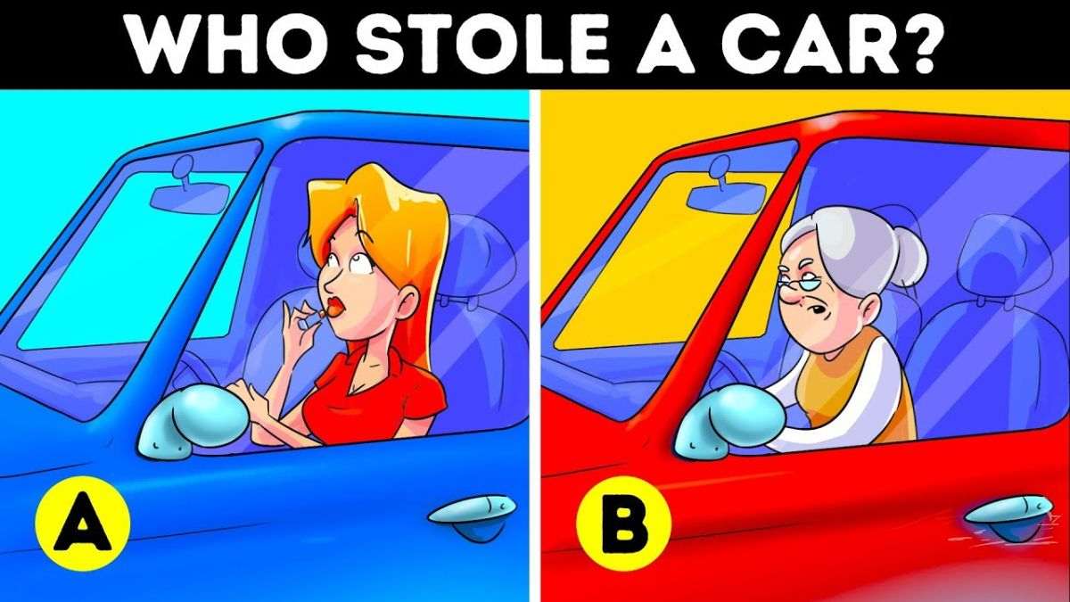 Teste de QI - Quem é a ladra de carros? Fonte: Jagran Josh.