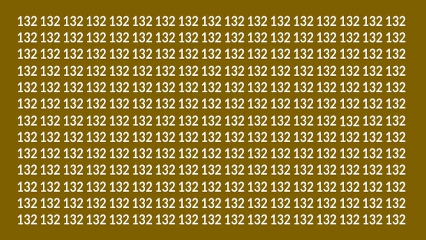 Desafio visual com padrão do número 132 e o número 123 escondido para teste visual