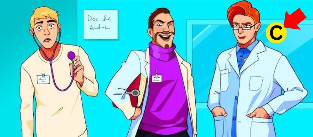 Resposta do teste de QI - Veja quem é o falso médico. Fonte: Jagran Josh.