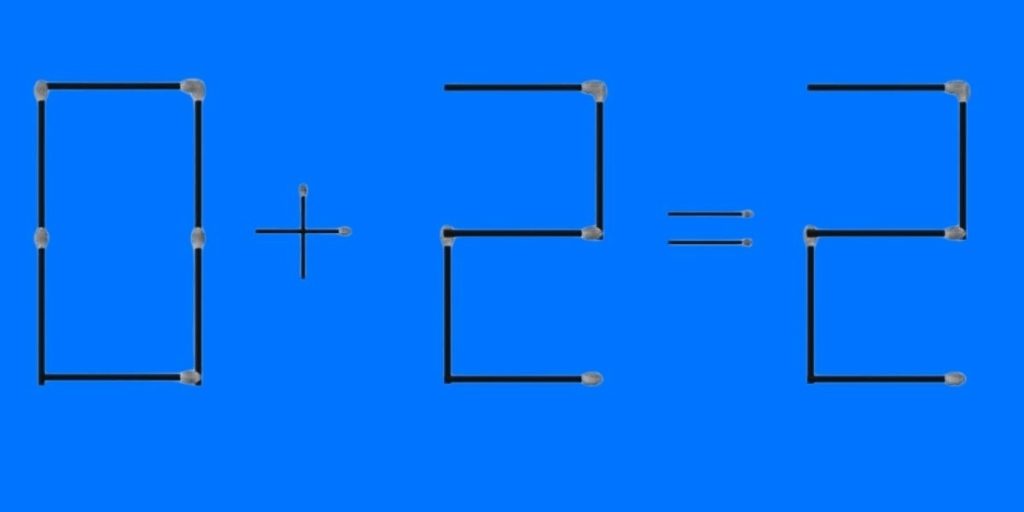 Solução do teste de QI com palitos de fósforo: ajuste a equação incorreta movendo um único palito.