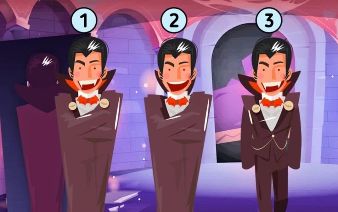 Teste de QI - Encontre o verdadeiro vampiro. Fonte: Jagran Josh.