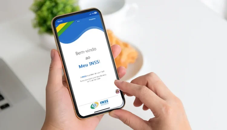 Tela inicial de boas-vindas do aplicativo Meu INSS em smartphone.